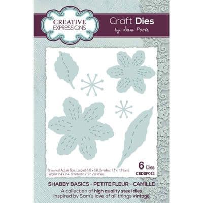 Creative Expressions Sam Poole Craft Die - Shabby Basics Petite Fleur Camille