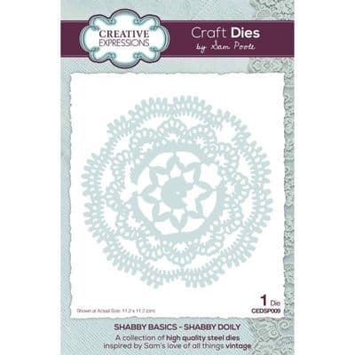 Creative Expressions Sam Poole Craft Die - Shabby Basics Shabby Doily