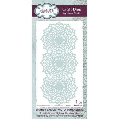 Creative Expressions Sam Poole Craft Die - Shabby Basics Victorian Lace