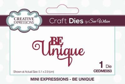 Creative Expressions Sue Wilson Craft Dies - Mini Expressions - Be Unique