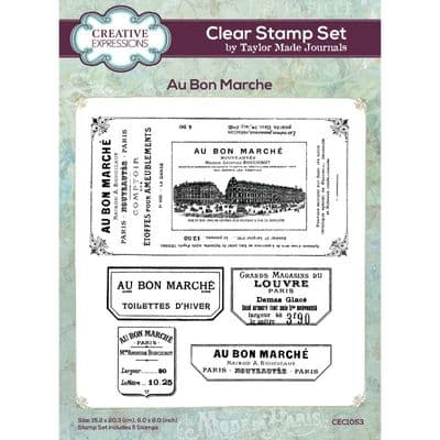 Creative Expressions Taylor Made Journals A5 Clear Stamp Set - Au Bon Marche