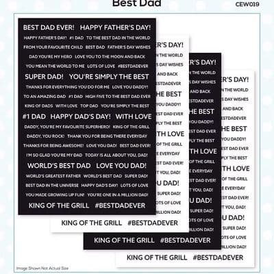 Creative Expressions Wordies Sentiment Sheets - Best Dad