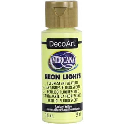 DecoArt Americana Acrylic Neon Lights  - Radiant Yellow - DA342-3