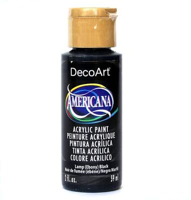 DecoArt Americana Acrylic Paint - Lamp (Ebony) Black