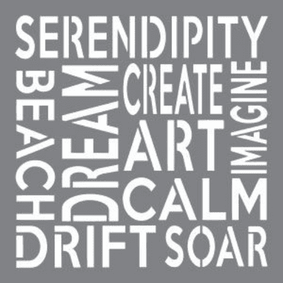 DecoArt Andy Skinner Stencil - 8x8 - Serendipity