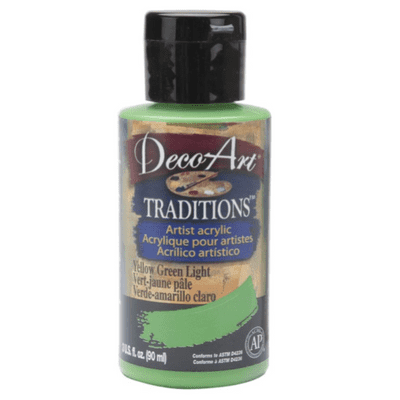 DecoArt Traditions Artist Acrylic Paint - Yellow Green Light