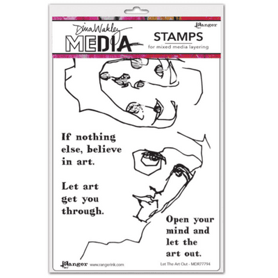 Dina Wakley Media Cling Stamps - Let The Art Out