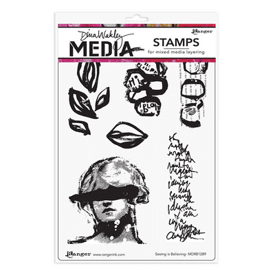 Dina Wakley Media Cling Stamps - Seeing is Believing