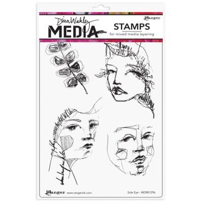 Dina Wakley Media Cling Stamps - Side Eye