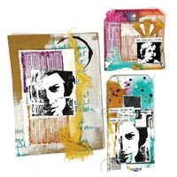 Dina Wakley Media Cling Stamps - Squared Up