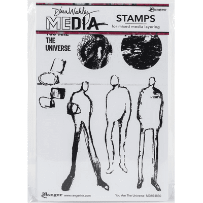 Dina Wakley Media Cling Stamps - You are the Universe