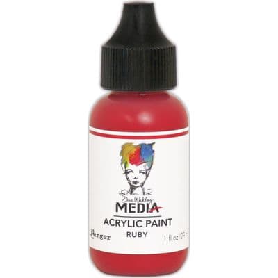 Dina Wakley Media Heavy Body Acrylic Paint - Ruby