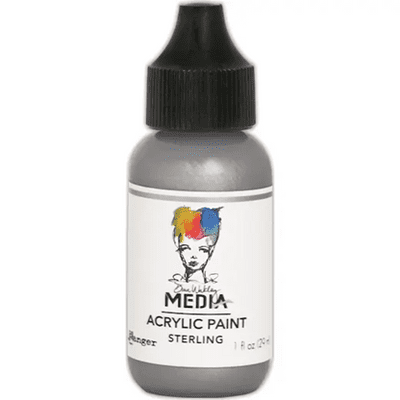 Dina Wakley Media Heavy Body Acrylic Paint - Sterling