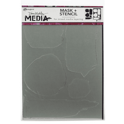Dina Wakley MEdia Mask + Stencil - Uneven Shapes