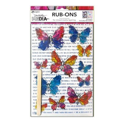 Dina Wakley MEdia Rub-Ons - Flutters
