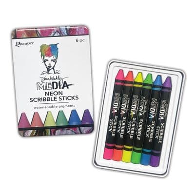 Dina Wakley Media Scribble Sticks - Set 4 Neon