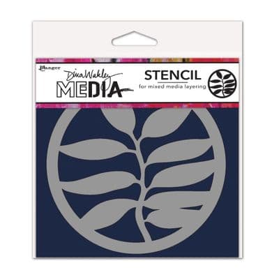 Dina Wakley MEdia Stencil - A Frond Coaster