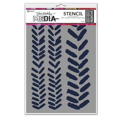 Dina Wakley MEdia Stencil - Angled Paint Blobs