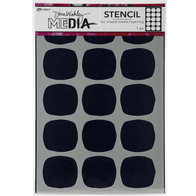 Dina Wakley MEdia Stencil - Big Squovals