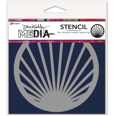 Dina Wakley MEdia Stencil - Burst Coaster
