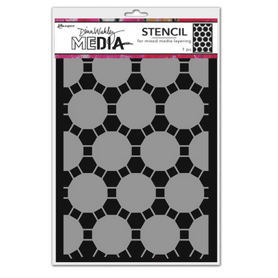 Dina Wakley MEdia Stencil - Connected Dots