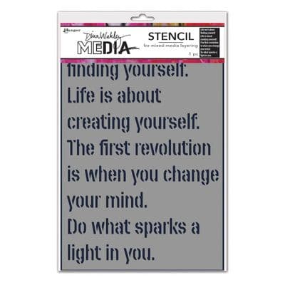 Dina Wakley MEdia Stencil - Create Yourself
