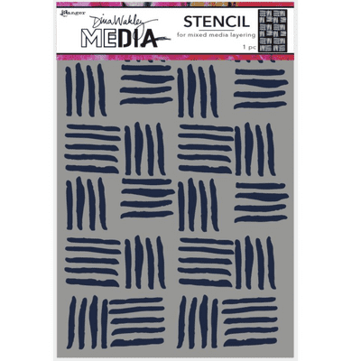 Dina Wakley MEdia Stencil - Cross Hatch