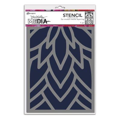 Dina Wakley MEdia Stencil - Flowing Petals