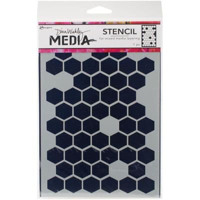 Dina Wakley MEdia Stencil - Honeycomb