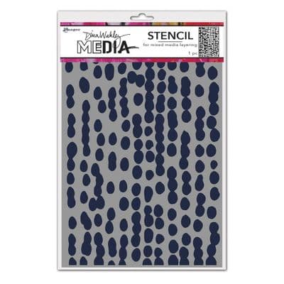 Dina Wakley MEdia Stencil - Mushy Dots