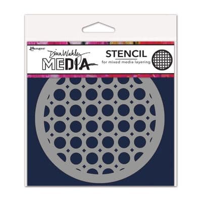 Dina Wakley MEdia Stencil - Rattan Coaster