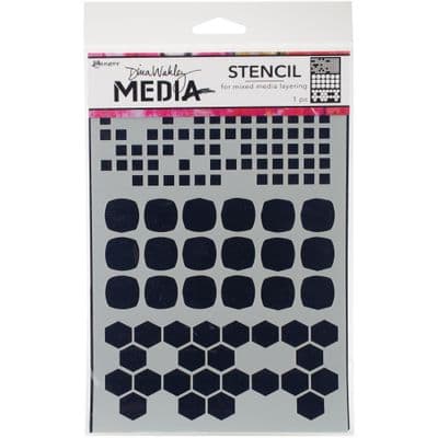 Dina Wakley MEdia Stencil - Shape Mashup