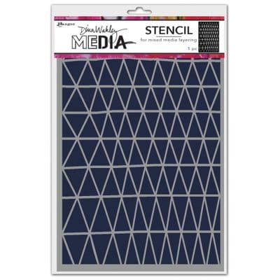 Dina Wakley MEdia Stencil - Triangle Fence