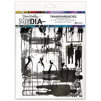 Dina Wakley MEdia Transparencies - Frames & Figures Set 2