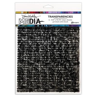 Dina Wakley MEdia Transparencies - Typography Set 1