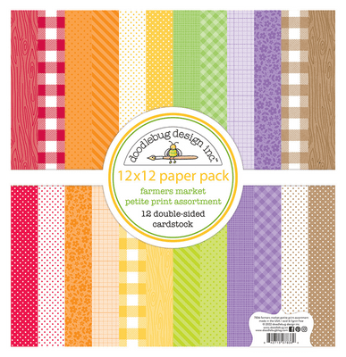 Doodlebug 12x12 Paper Pack - Farmers Market Petite Prints Assortment
