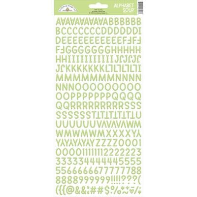 Doodlebug Alphabet Soup Puffy Stickers - Limeade