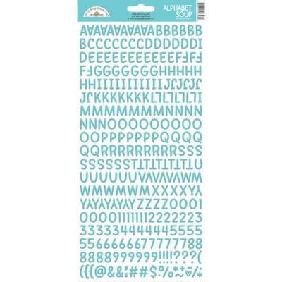Doodlebug Alphabet Soup Puffy Stickers - Swimming Pool