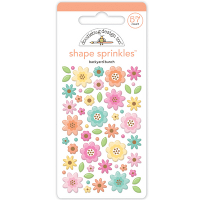 Doodlebug Sprinkles Enamel Shapes - Backyard Bunch