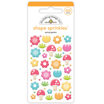 Doodlebug Sprinkles Enamel Shapes - Spring Garden