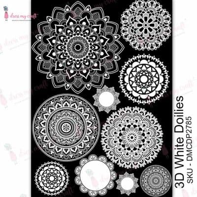 Dress My Craft Transfer Me Sheet A4 - Doilies, White