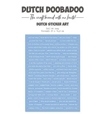 Dutch Doobadoo A5 Sticker Art - Sail Me Away Text