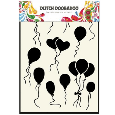 Dutch Doobadoo Mask Art Stencil - Balloons Normal/Heart
