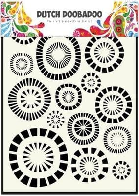 Dutch Doobadoo Mask Art Stencil - Circles 2