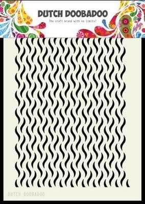 Dutch Doobadoo Mask Art Stencil - Floral Waves 2