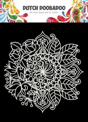 Dutch Doobadoo Mask Art Stencil - Mandala with Flower