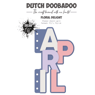 Dutch Doobadoo Planner Stencil - April