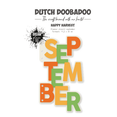 Dutch Doobadoo Planner Stencil - September