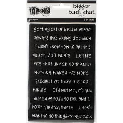 Dyan Reaveley's Dylusions Bigger Back Chat Stickers - Set 2 Black