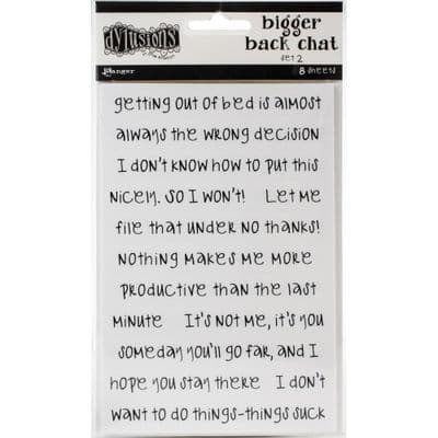 Dyan Reaveley's Dylusions Bigger Back Chat Stickers - Set 2 White